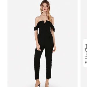Strapless Off the Shoulder V-Wire Jumpsuit